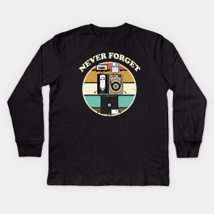 Never Forget Kids Long Sleeve T-Shirt